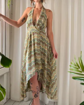 00s Nicole Miller Silk Wrap Dress | S