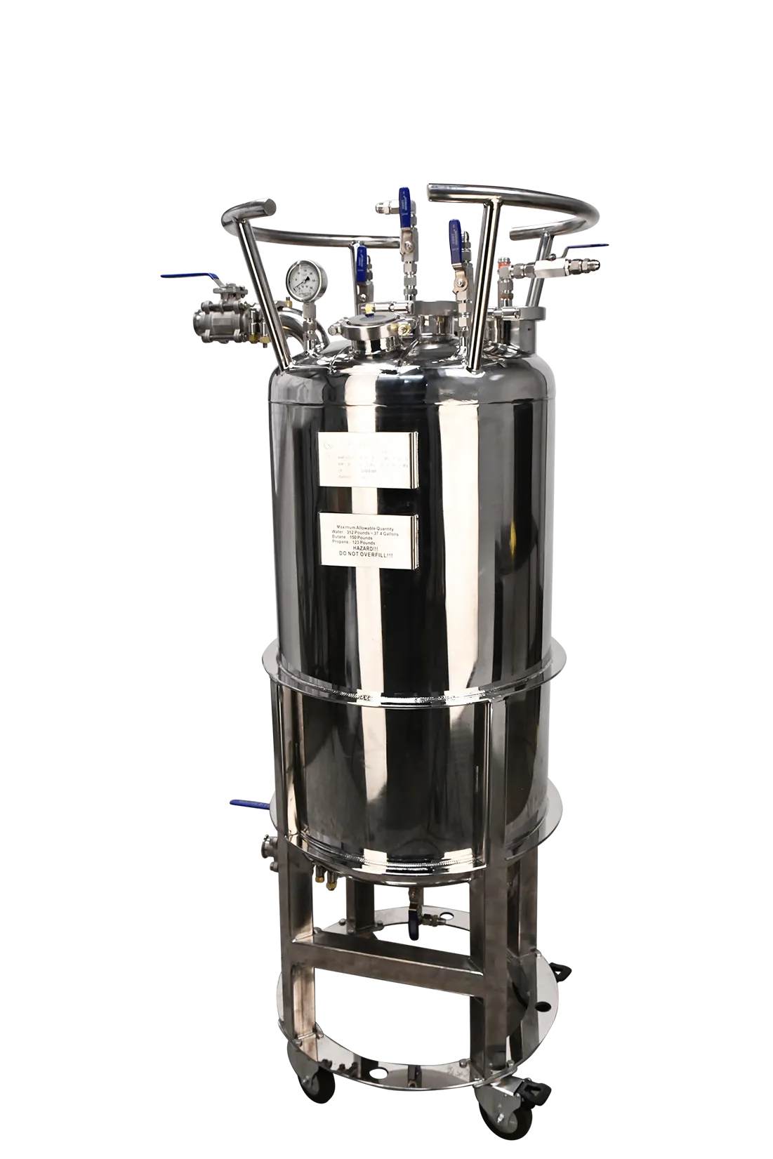 312lb ASME Single-Jacketed Solvent Tank or Collection Vessel | V1 | Assembled
