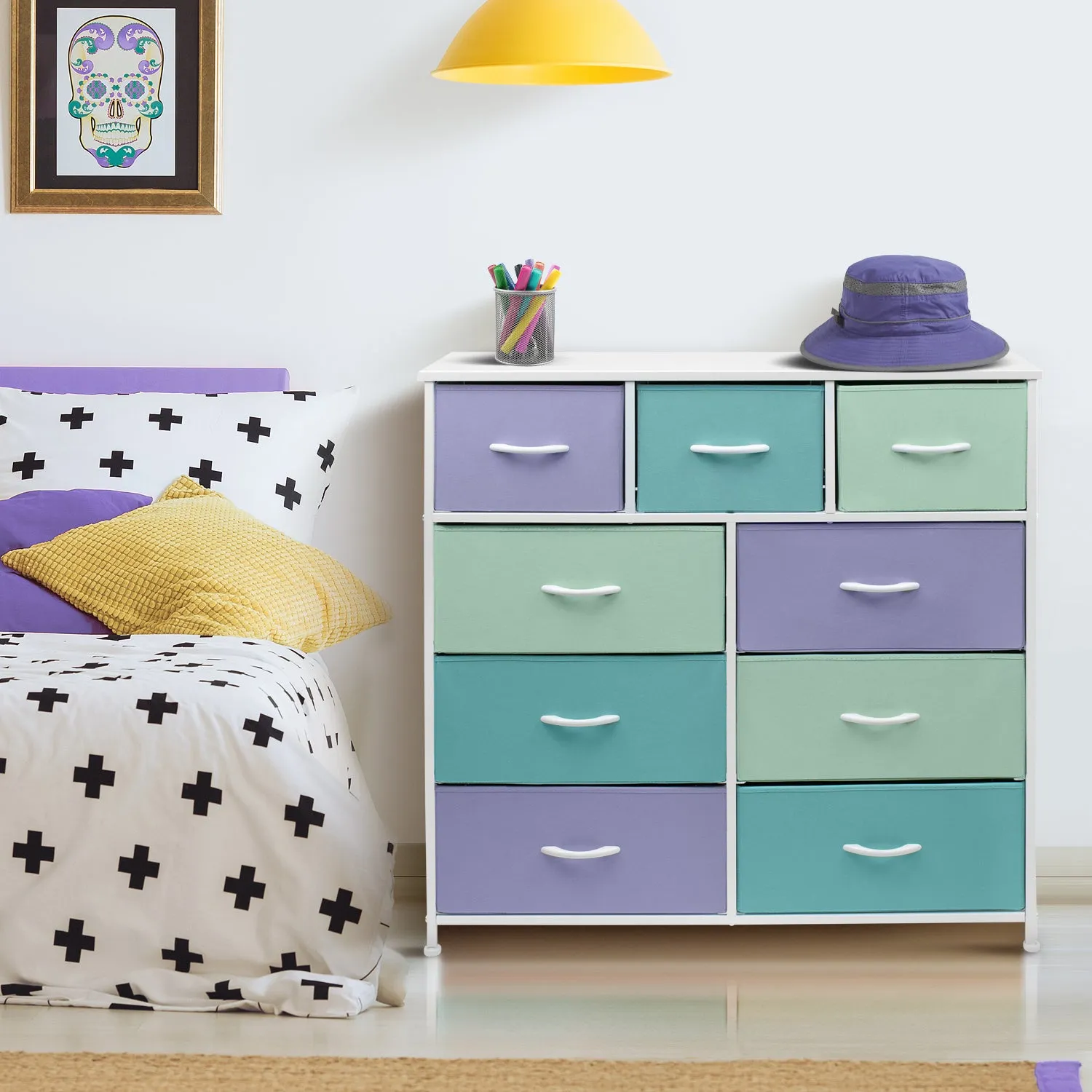 9 Drawer Wide Dresser