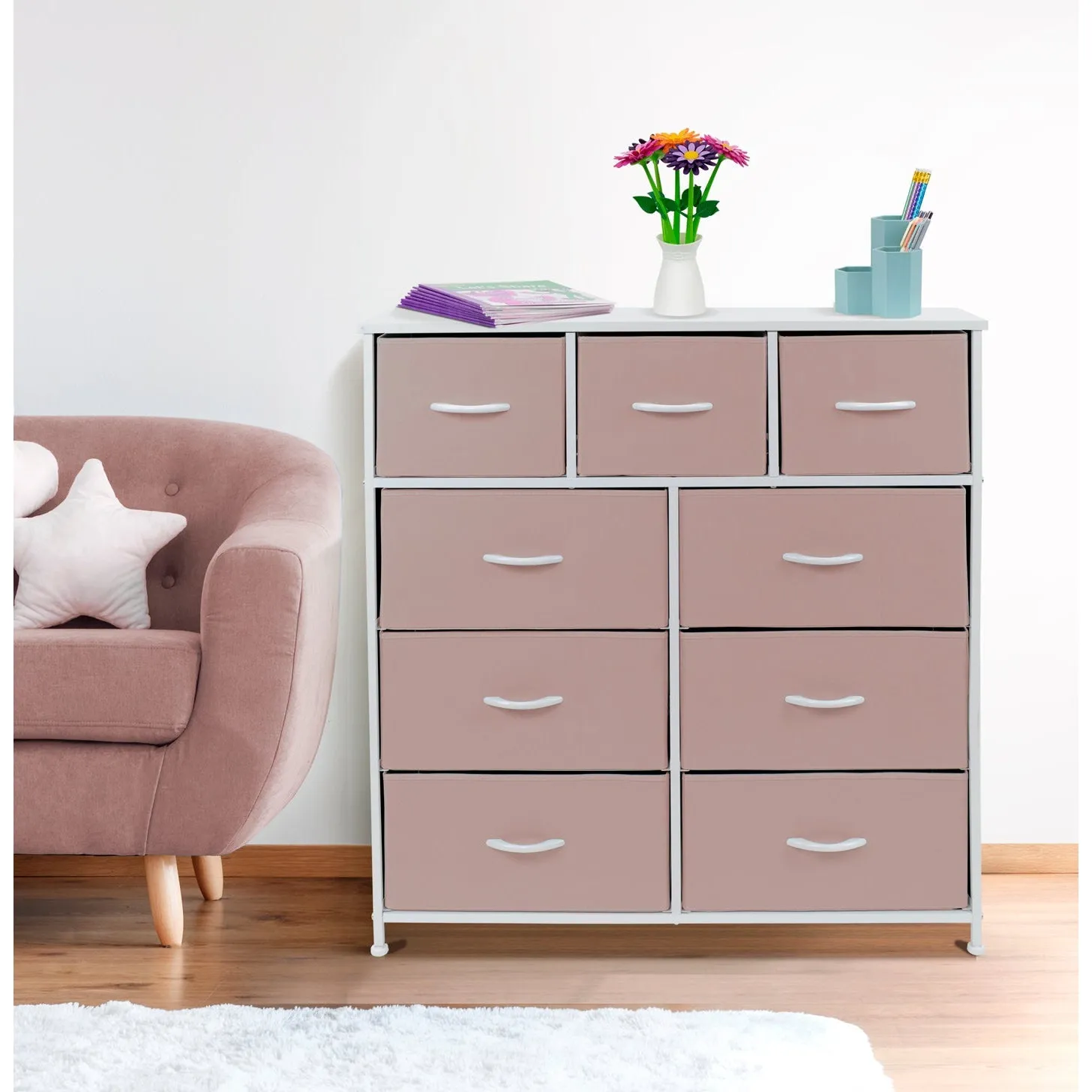 9 Drawer Wide Dresser