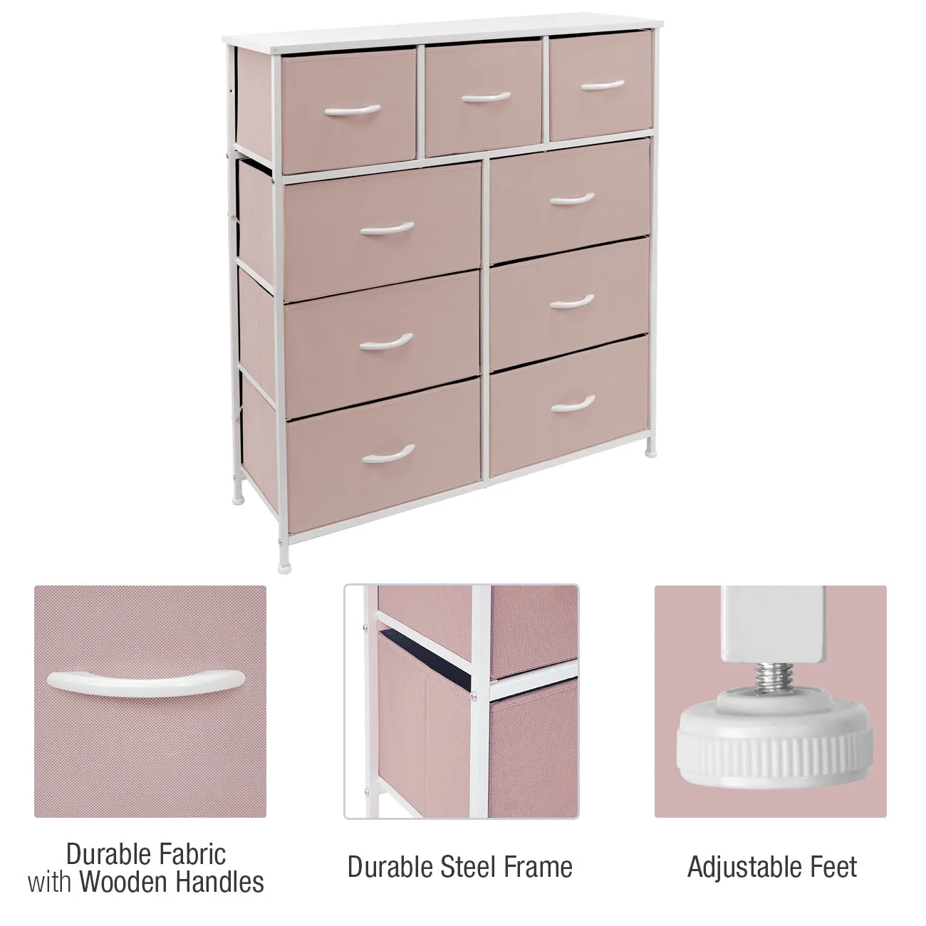 9 Drawer Wide Dresser