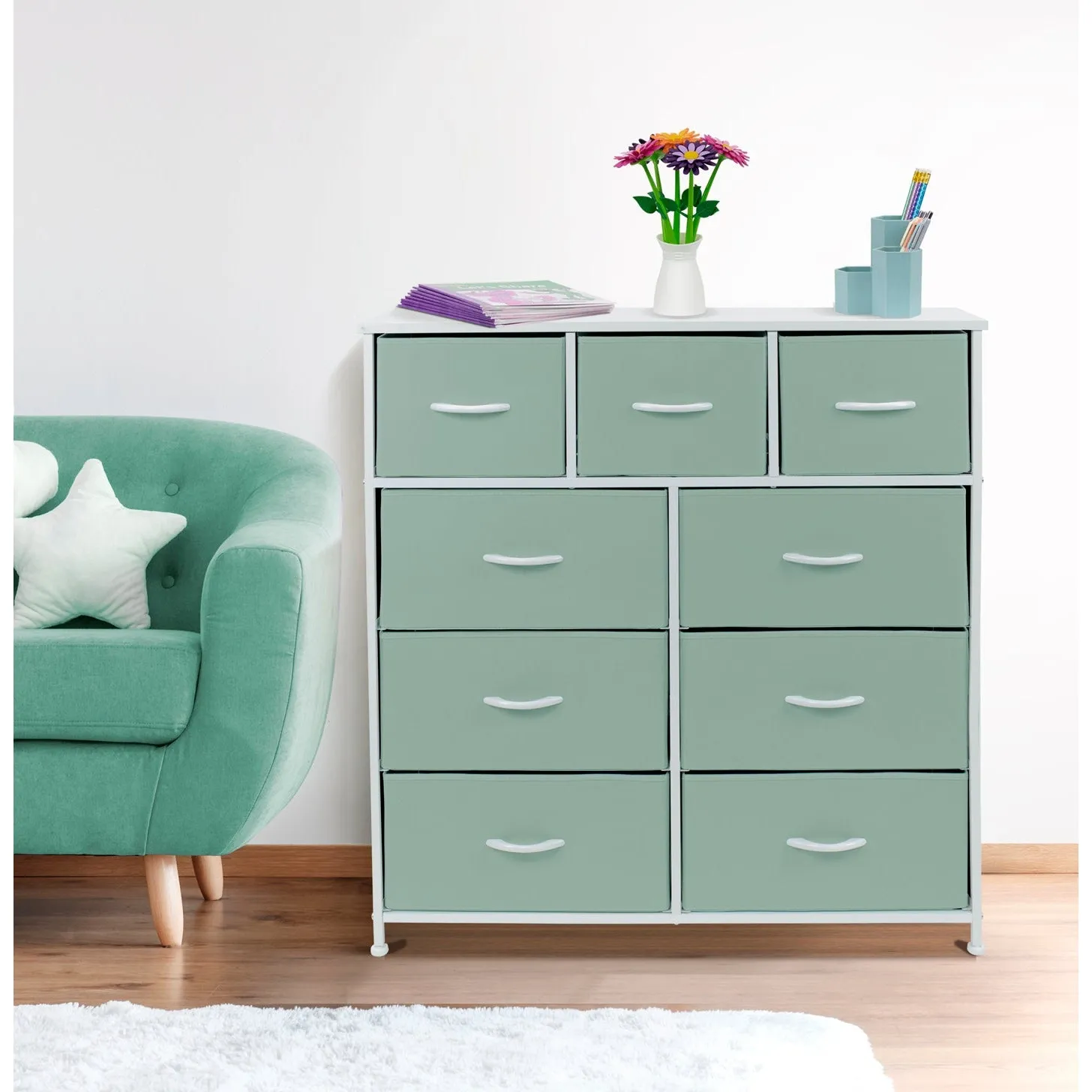 9 Drawer Wide Dresser