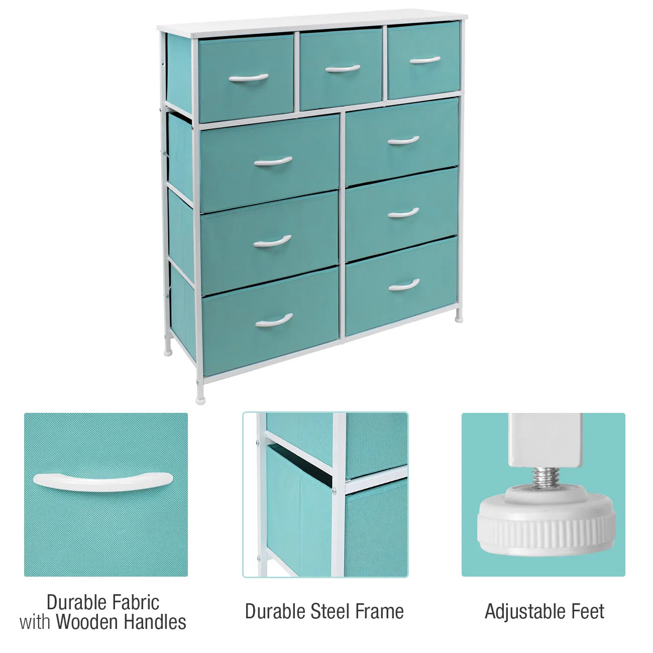 9 Drawer Wide Dresser