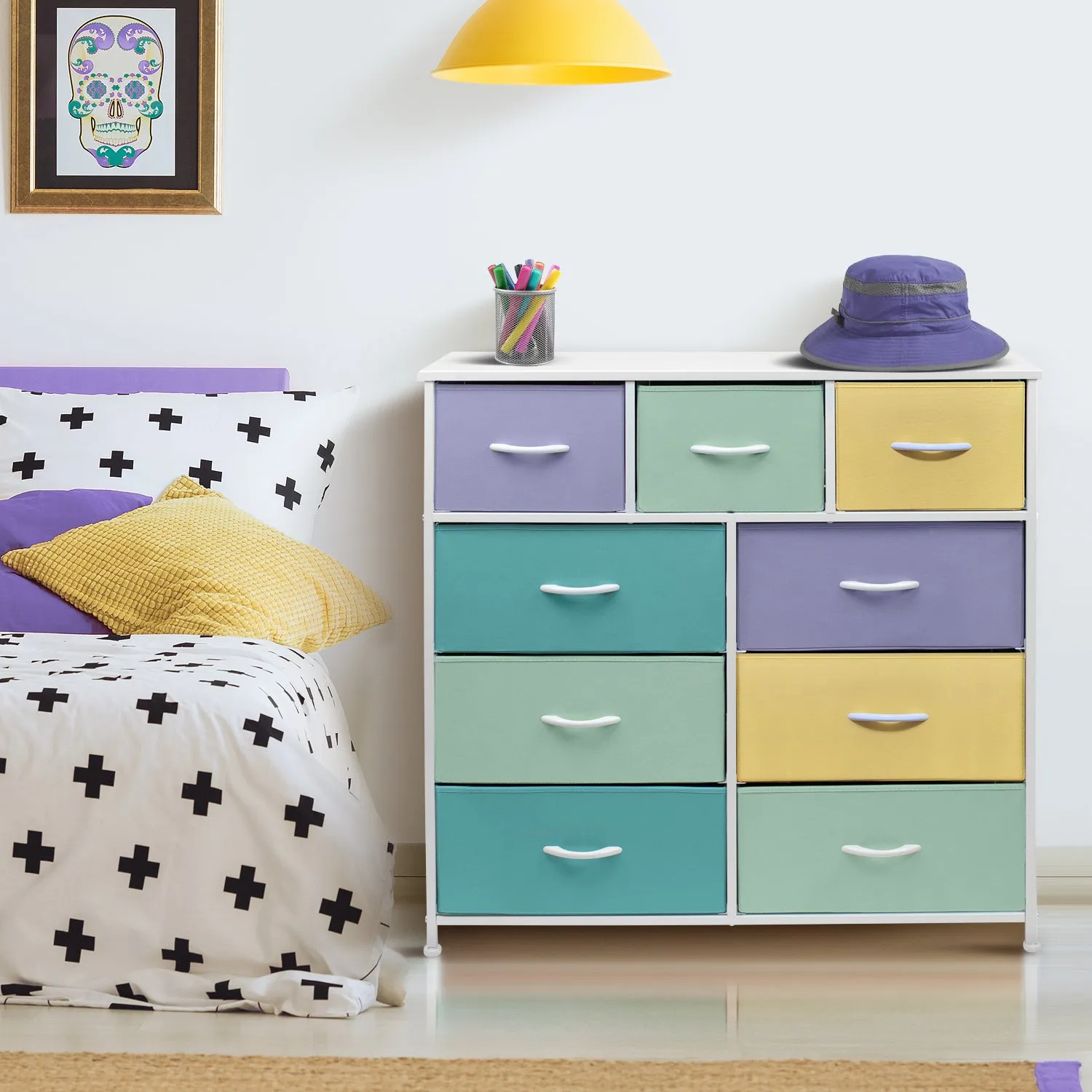 9 Drawer Wide Dresser
