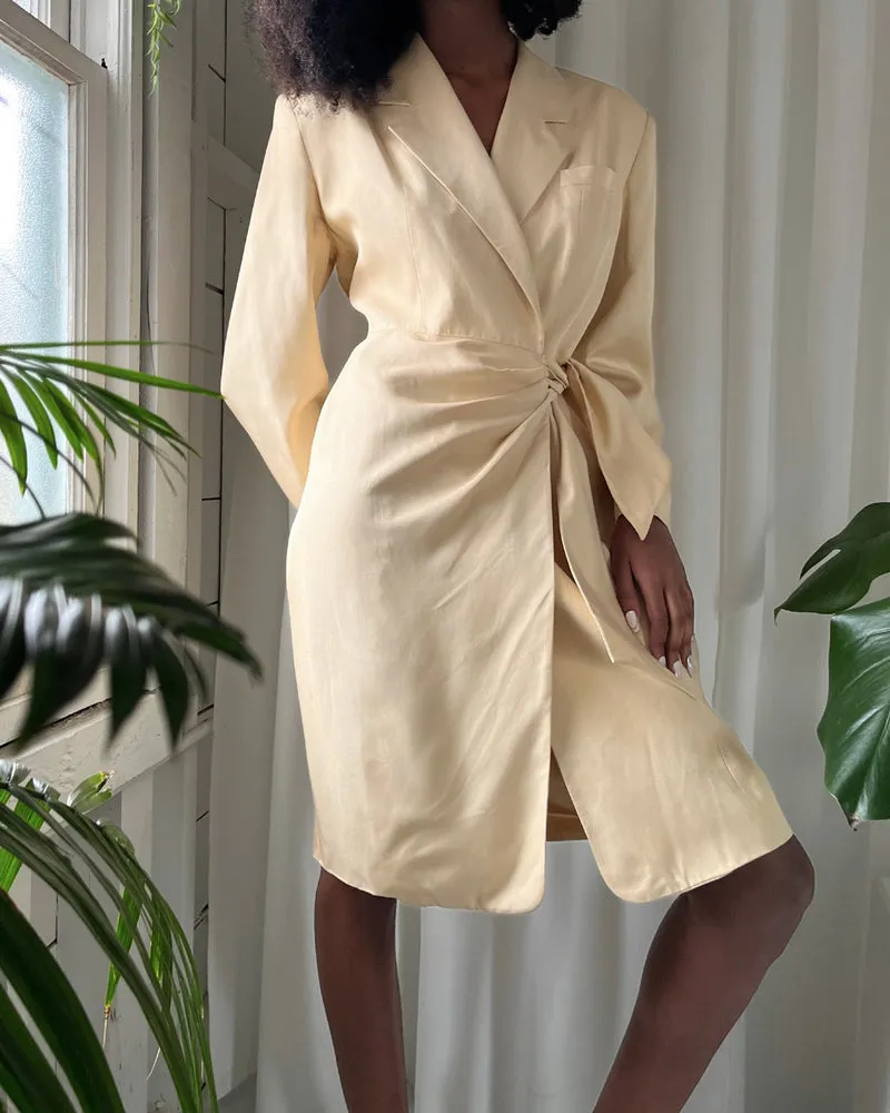 90s Tahari Silk Suit Dress | M