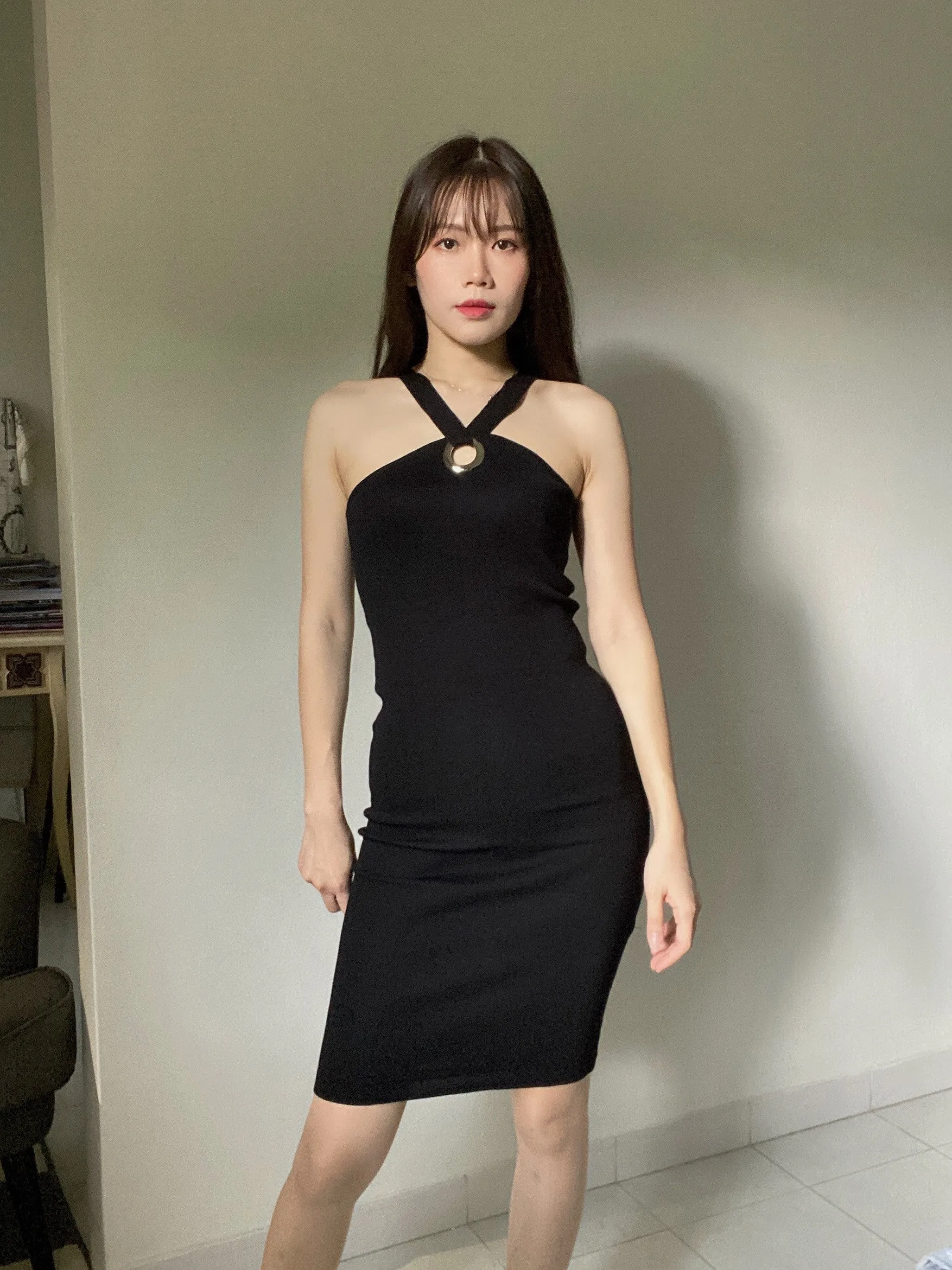 ACEWIN Halterneck Bodycon Dress (Free Size) 703083