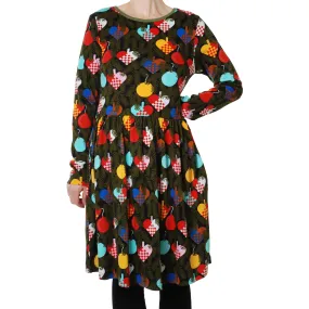 Adult's Heart Long Sleeve Dress With Gathered Skirt - 2 Left Size 3XL & 4XL