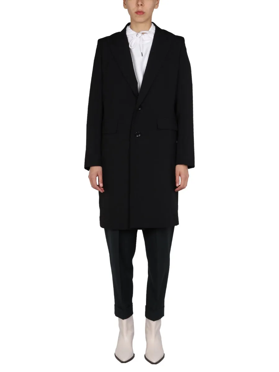 AMI Single-Breasted Mid-Length Coat