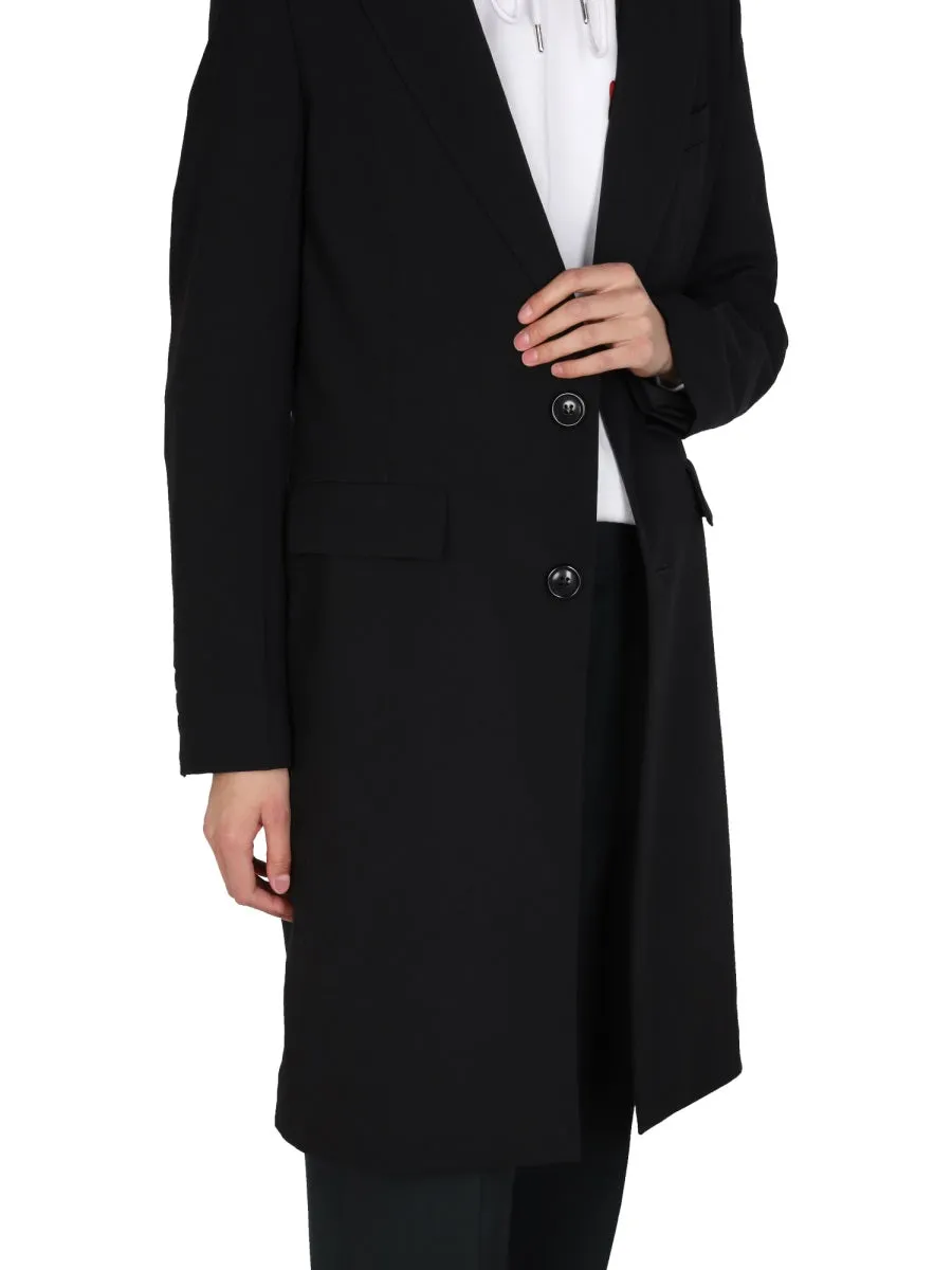 AMI Single-Breasted Mid-Length Coat