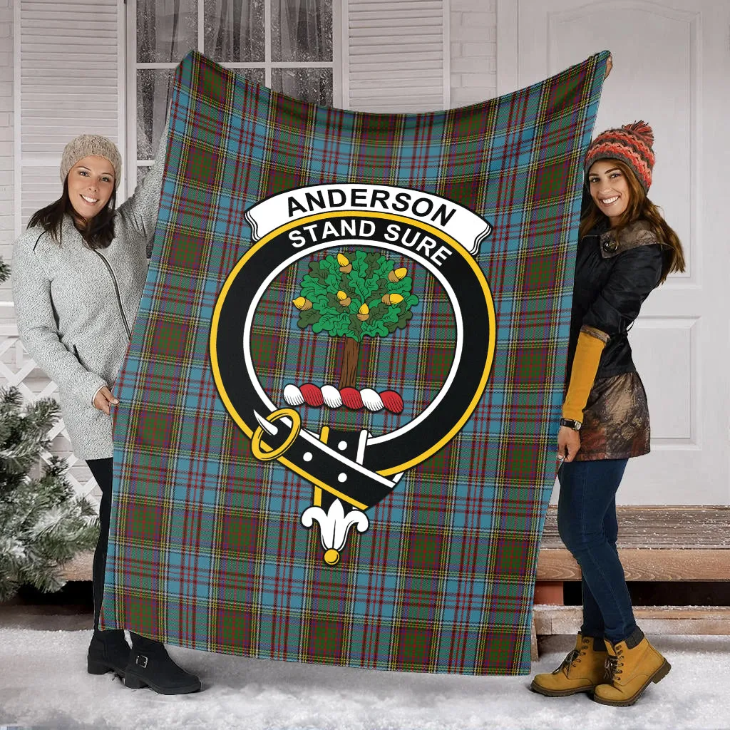Anderson Tartan Blanket with Family Crest
