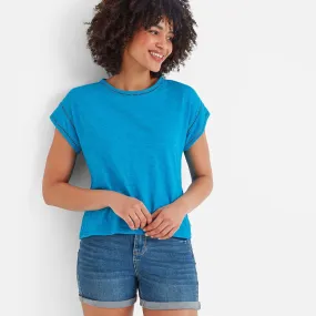 Andrea Womens T-Shirt - Azure Blue