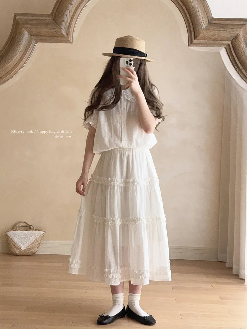 Angel voice midi skirt