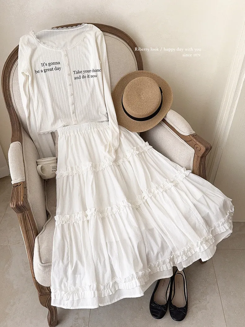 Angel voice midi skirt