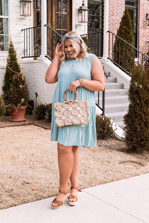 Apple Spiced Wishes Babydoll Dress In Ocean Wave  Curves