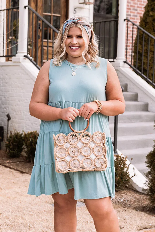 Apple Spiced Wishes Babydoll Dress In Ocean Wave  Curves