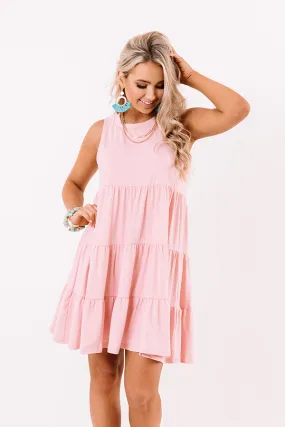 Apple Spiced Wishes Babydoll Dress In Pink