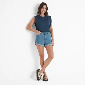 April Womens Vest - Dark Denim