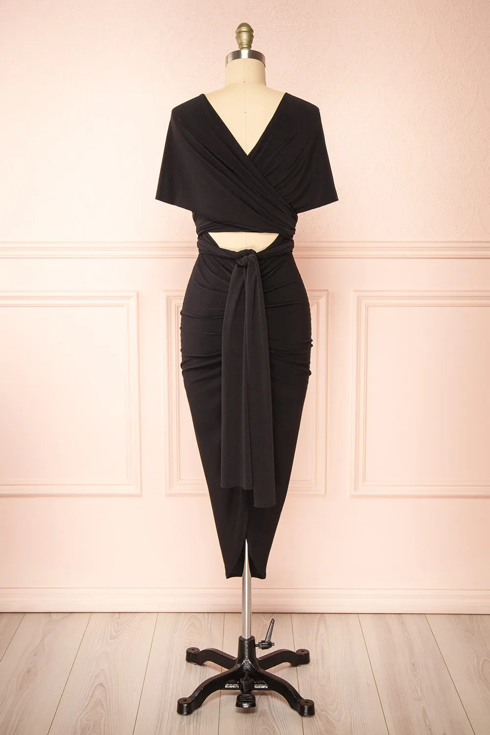 Aristella Black | Convertible Midi Dress