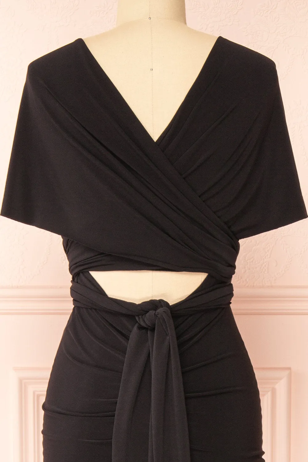 Aristella Black | Convertible Midi Dress