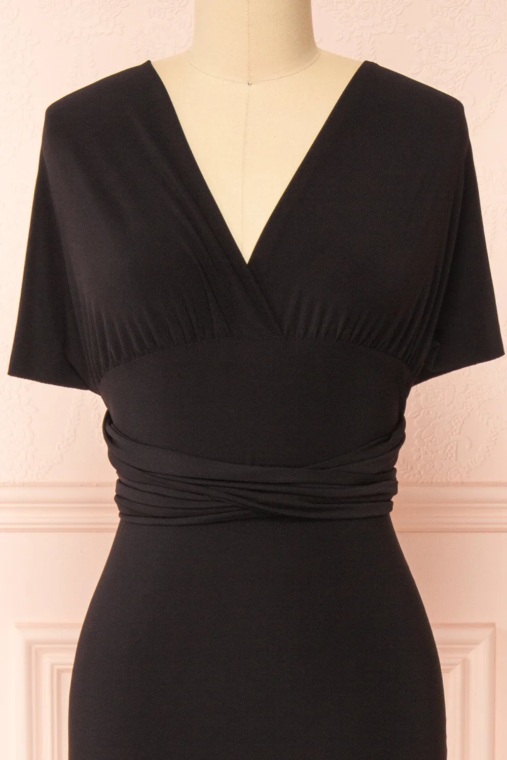 Aristella Black | Convertible Midi Dress