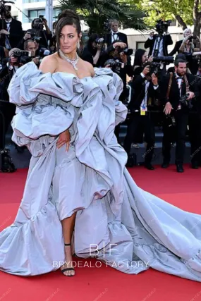 Ashley Graham 2023 Cannes Film Festival Red Carpet Blue Dress