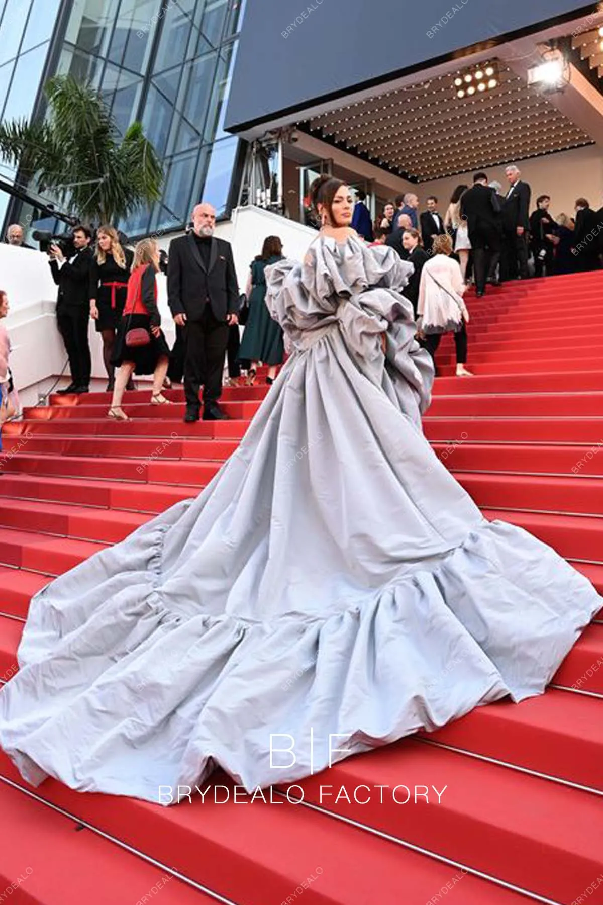 Ashley Graham 2023 Cannes Film Festival Red Carpet Blue Dress