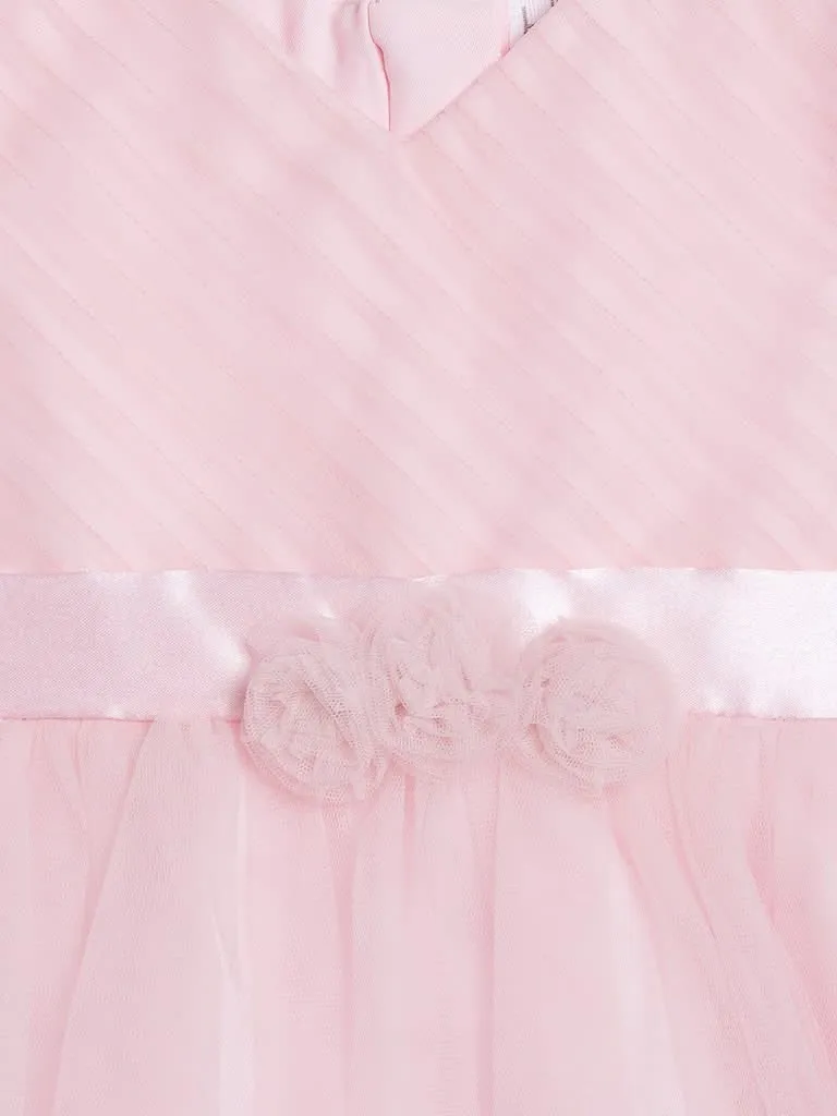 Baby HOP Light Pink Bow Detailed Dress