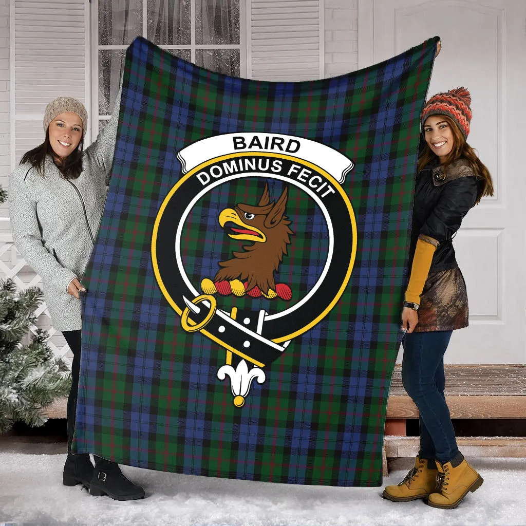 Baird Tartan Blanket with Family Crest