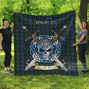 Baird Tartan Quilt with Celtic Skull Alba Gu Brath Style
