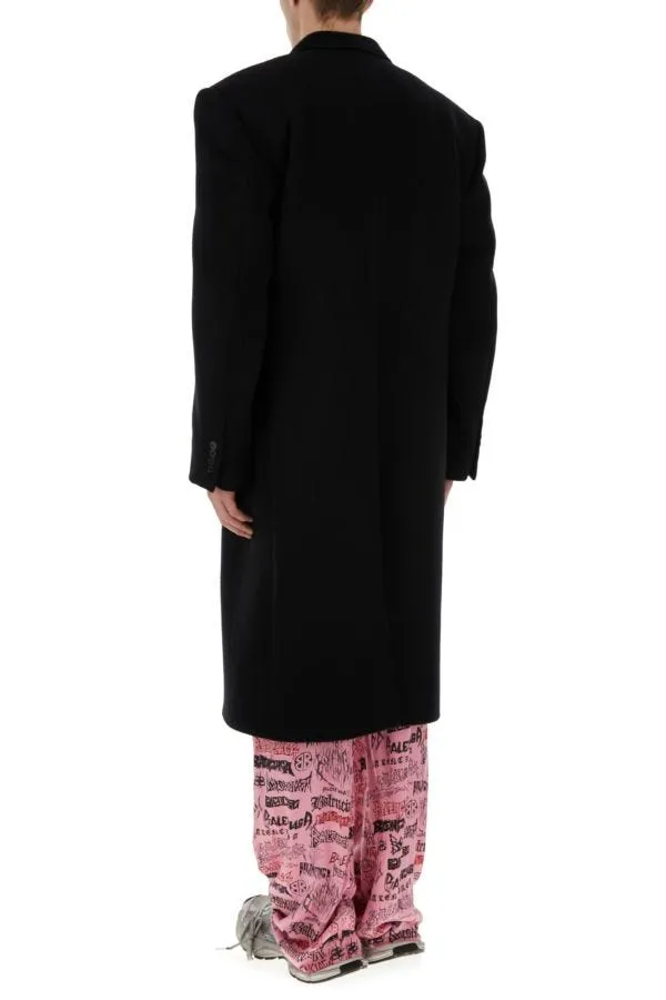 BALENCIAGA | Black wool oversize coat