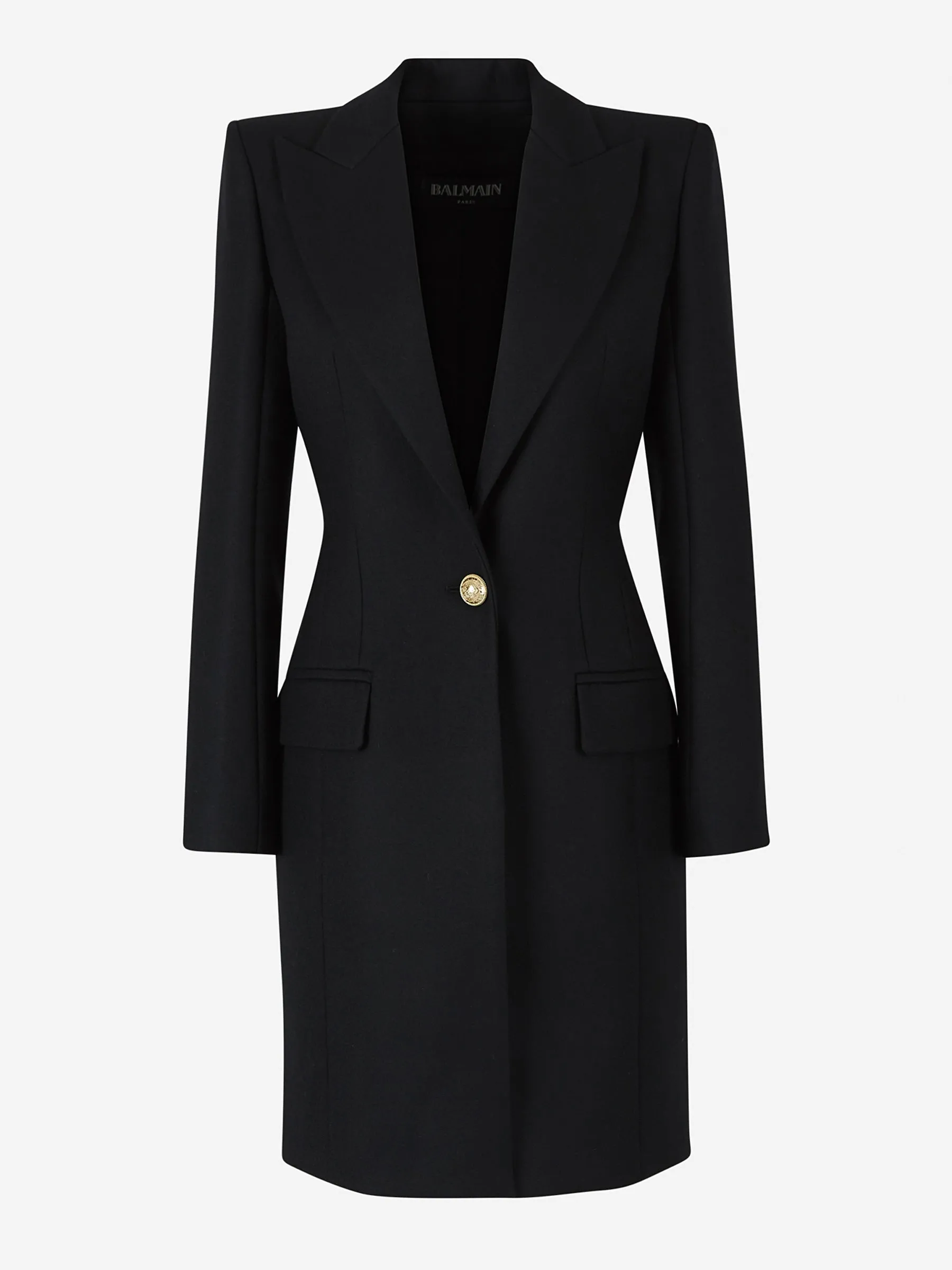 Balmain Structured Shoulder Tailored Coat