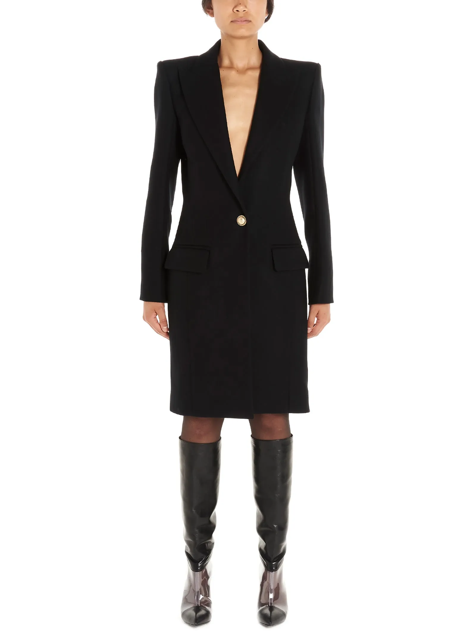 Balmain Structured Shoulder Tailored Coat