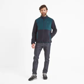 Banwell Mens Microfleece Jacket - Dark Indigo/Petrol Green