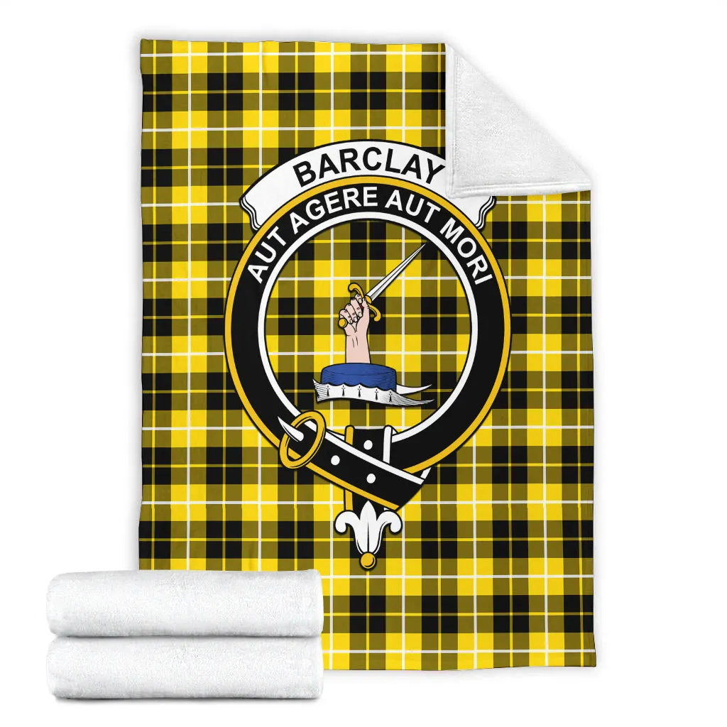 Barclay Dress Modern Tartan Blanket with Family Crest