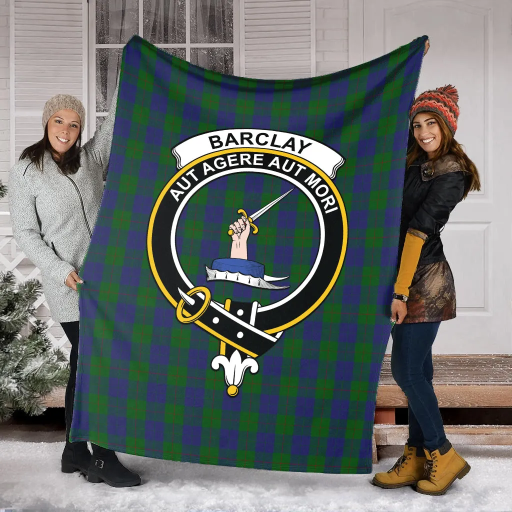 Barclay Tartan Blanket with Family Crest
