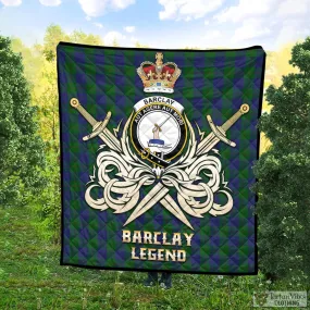 Barclay Tartan Quilt with Clan Crest and the Golden Sword of Courageous Legacy