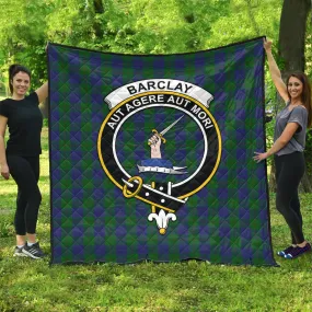 Barclay Tartan Quilt with Family Crest