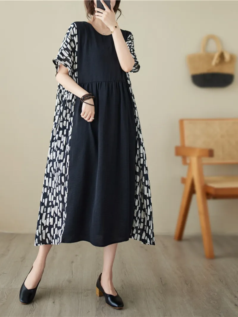 Beyond Imagination Round Neck Smock Drress