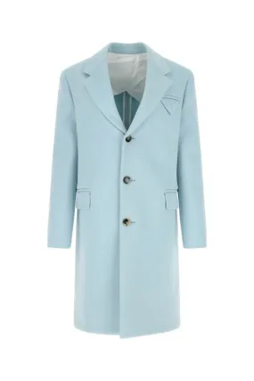 BOTTEGA VENETA | Pastel light-blue tricotine coat