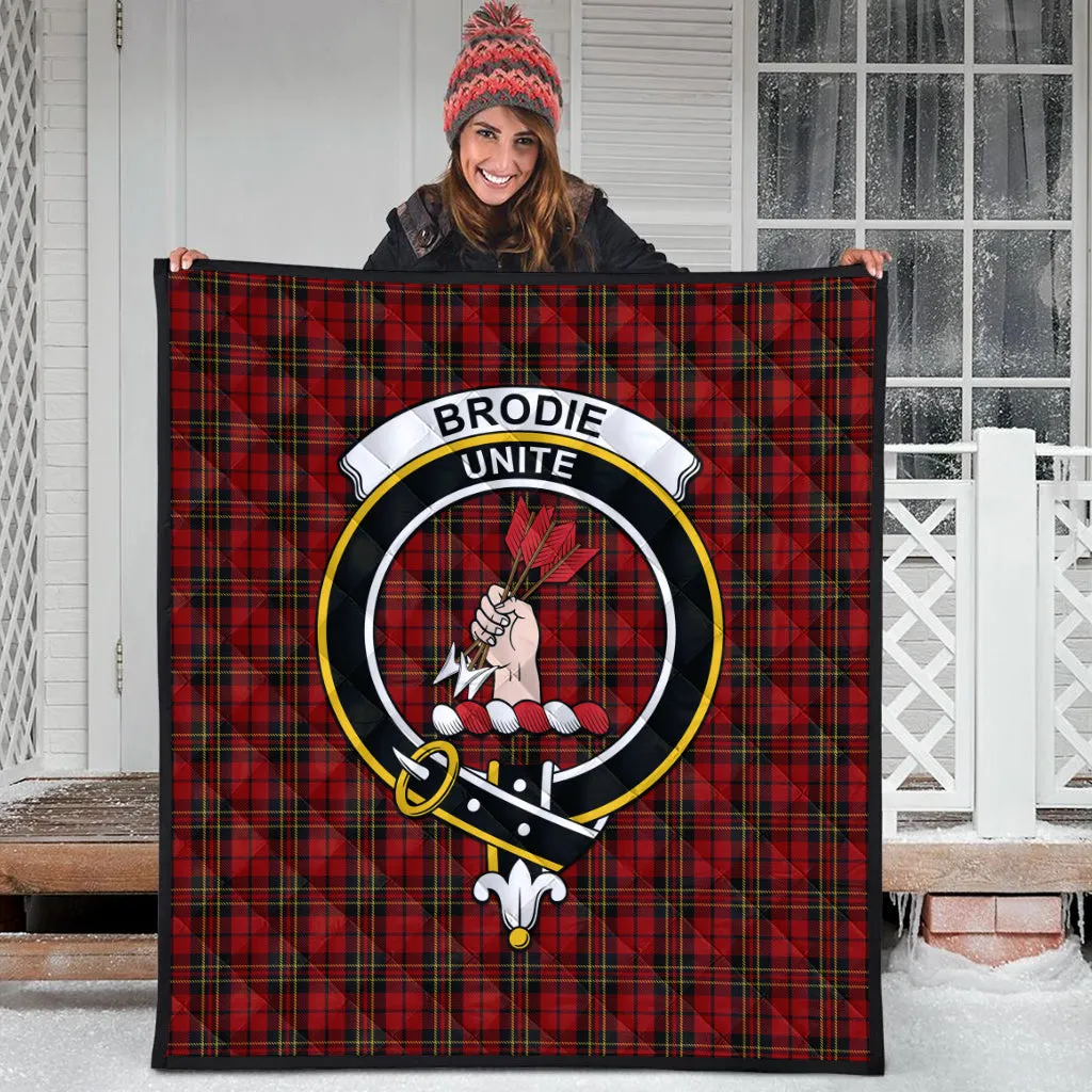 Brodie Tartan Quilt with Family Crest