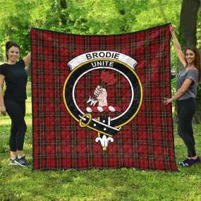 Brodie Tartan Quilt with Family Crest