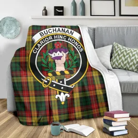 Buchanan Tartan Blanket with Family Crest