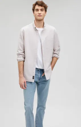 BUTTON-DOWN LONG SLEEVE SHIRT IN SILVER LINING