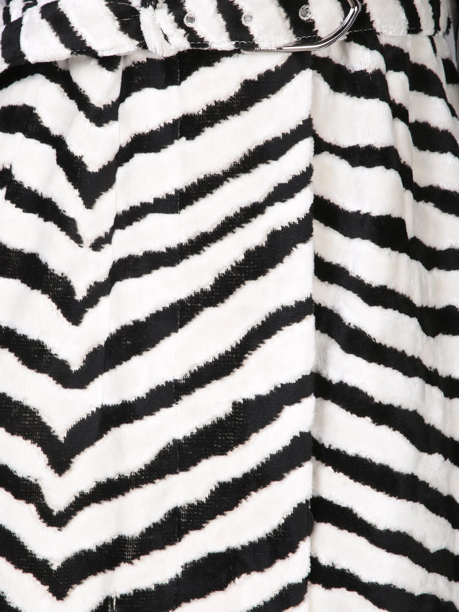 Caruso Zebra-Striped Black and White Coat
