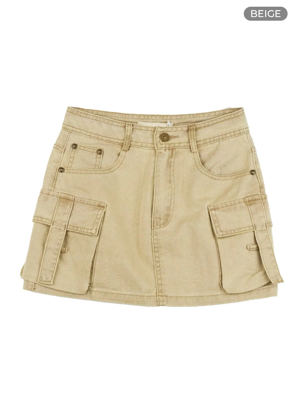 Chic Cargo Denim Mini Skirt CL422
