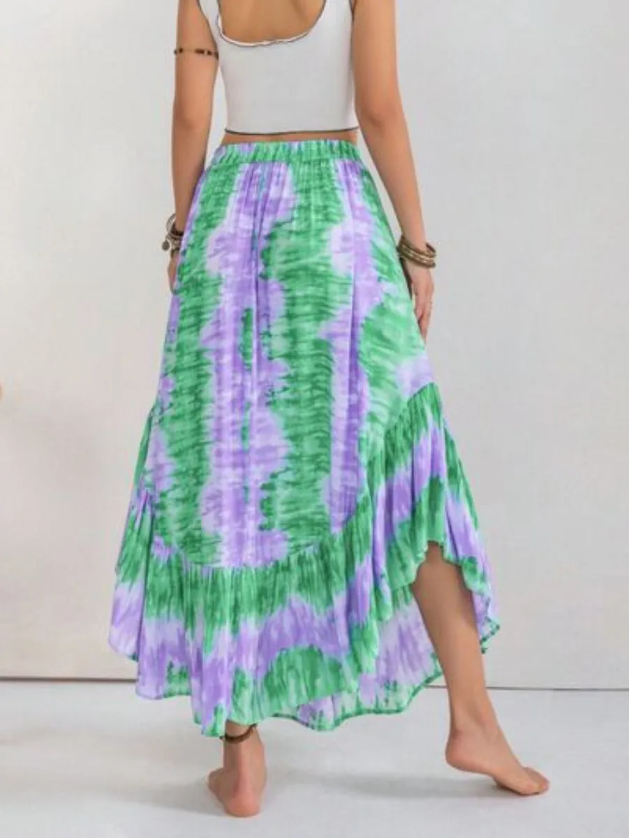 Cool Blues Tie-Dye Skirt
