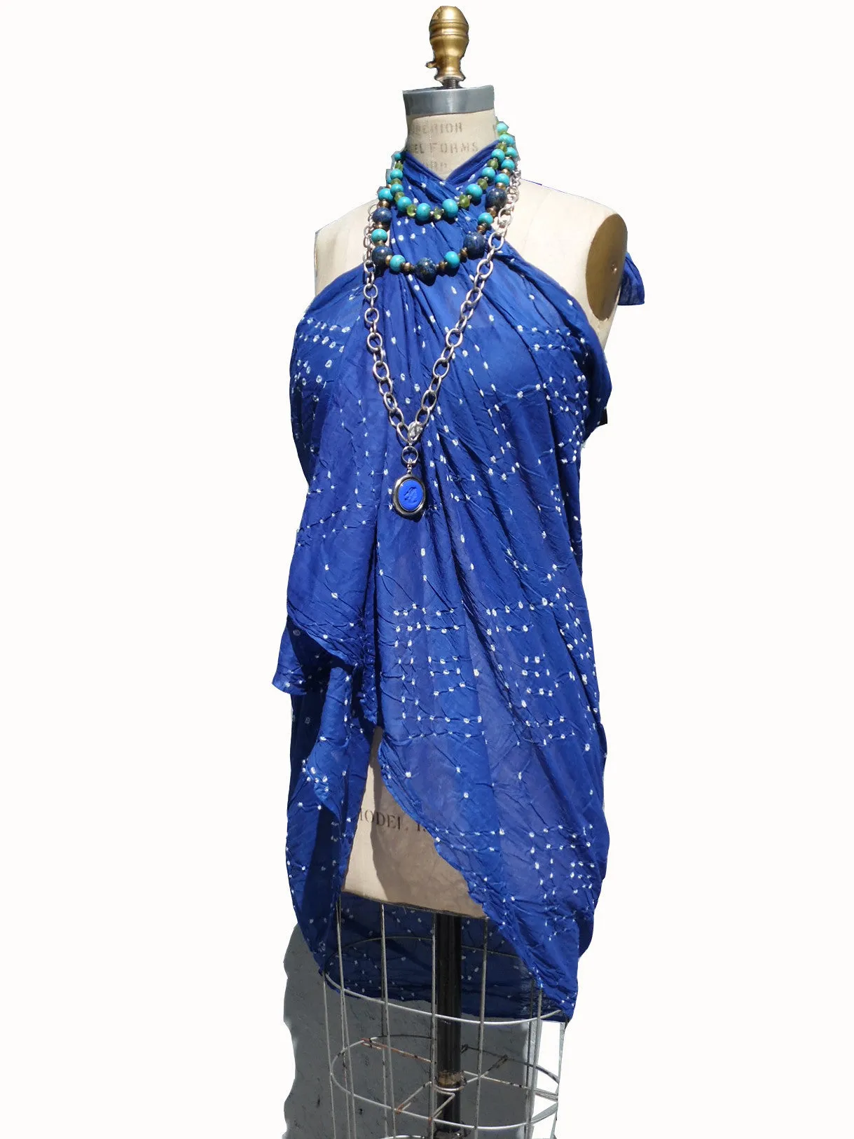 Crinkle Cotton Pareo Sarong In Turquoise