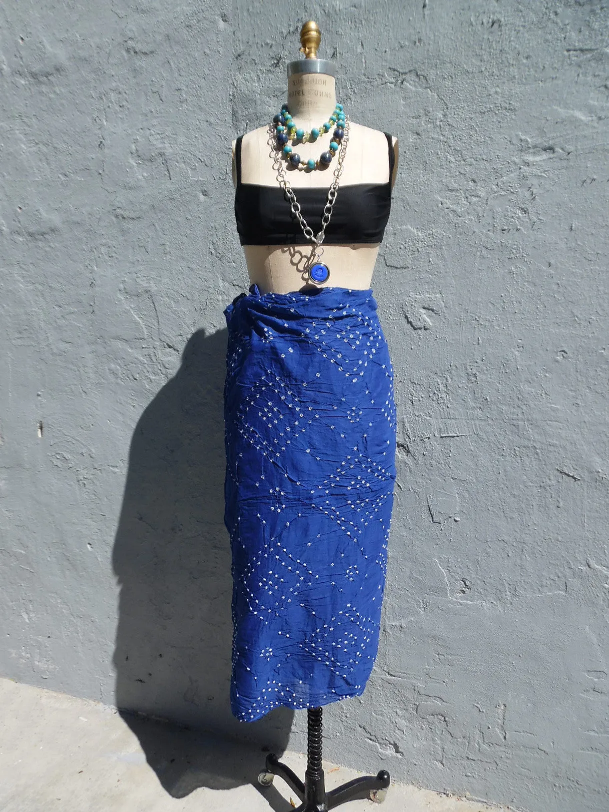 Crinkle Cotton Pareo Sarong In Turquoise