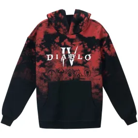 Diablo IV Black Tie-Dye Pullover Hoodie