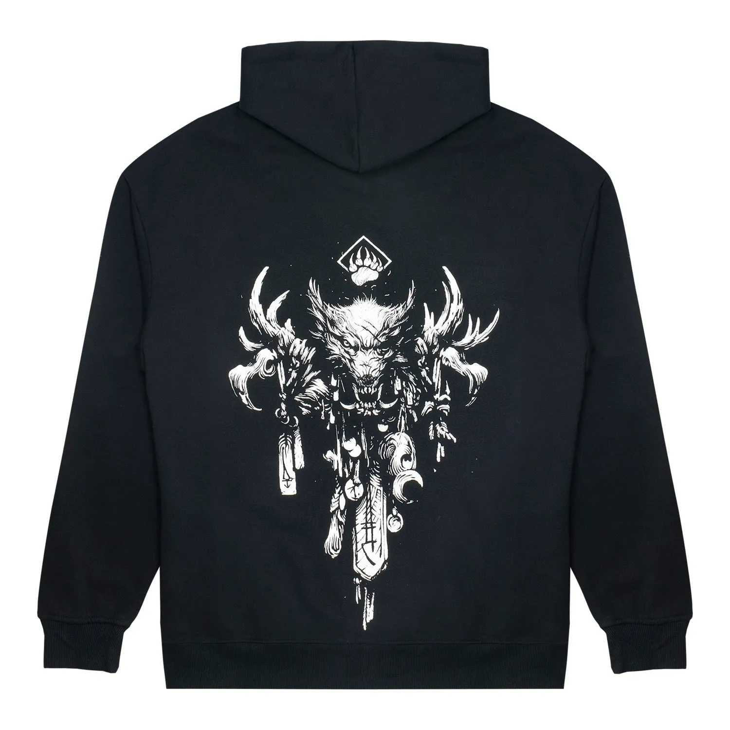 Diablo IV Druid Sigil Black Zip-Up Hoodie